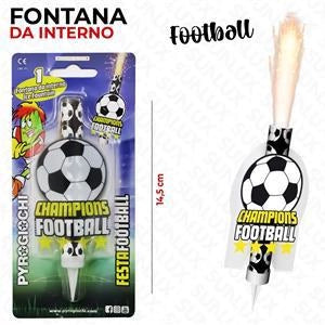 PYROGIOCHI CANDELA ESPLOSIVA CALCIO "CHAMPIONS FOOTBAL" 14,5CM DA INTERNO