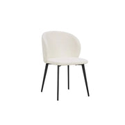 Sedia TOLO Tessuto Bouclé Bianco, dimensioni H80 x L51 x P55, ideale per la tua cucina o sala da pranzo.