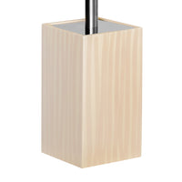 Porta scopino wc serie cool da appoggio color legno chiaro, realizzato in poliresina