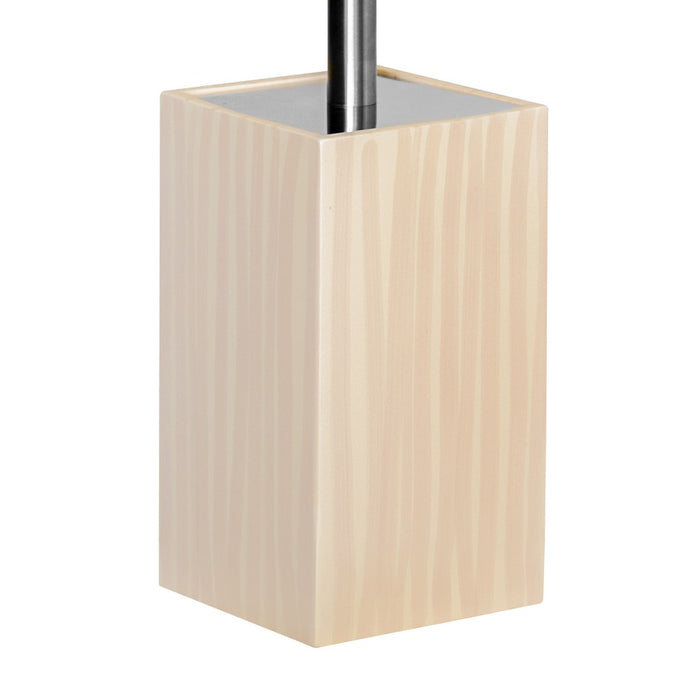 Porta scopino wc serie cool da appoggio color legno chiaro, realizzato in poliresina