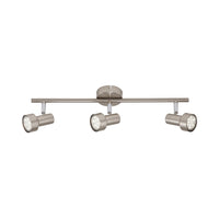 Spot Moderno Sub Metallo Nichel Satinato 3 Luci Gu10