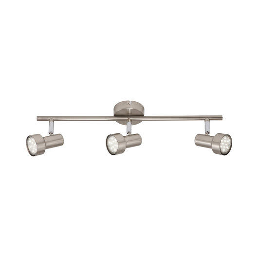 Spot Moderno Sub Metallo Nichel Satinato 3 Luci Gu10