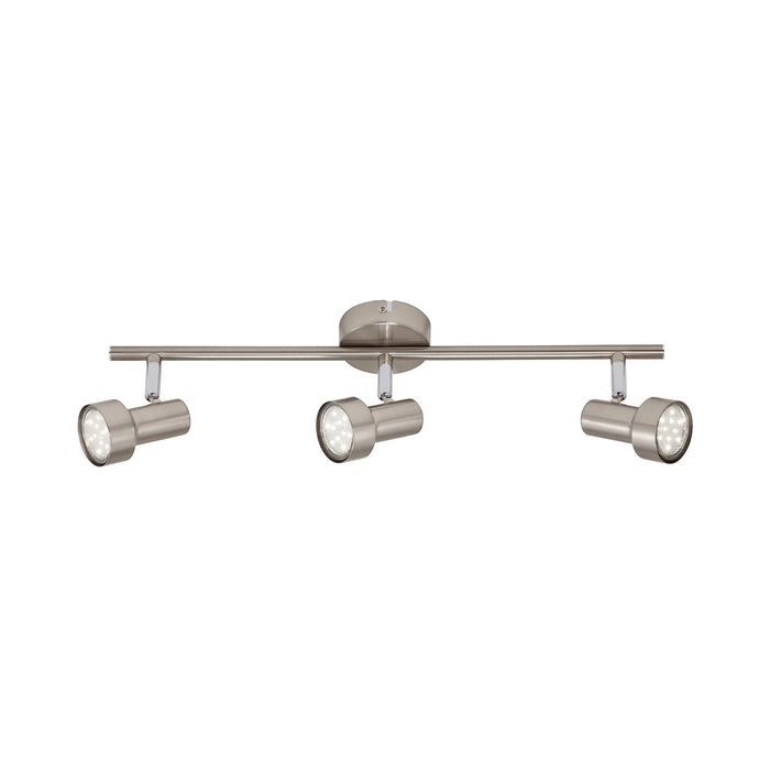 Spot Moderno Sub Metallo Nichel Satinato 3 Luci Gu10