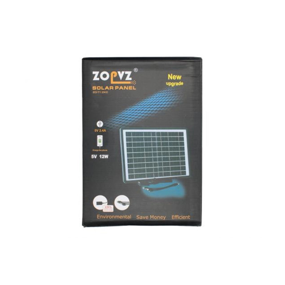 Trade Shop - Pannello Solare Caricabatterie Usb 5v 2,4a Ricarica Rapida Smartphone 12w Zo-712kc -