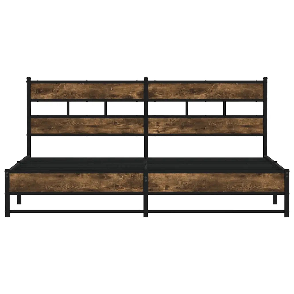 Giroletto senza Materaso in Metallo Rovere Fumo 183x213 cm