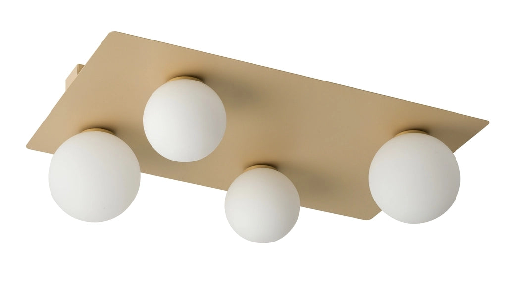 Plafoniera Argon Sigma oro rettangolare 4 sfere G9