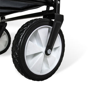 Carretto Carrello Giardinaggio Pieghevole Rimorchio Carriola da Giardino Grigio