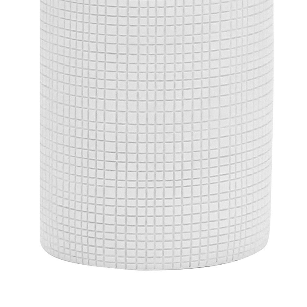 Dispenser serie next, color bianco con particolare lavorazione quadrettata