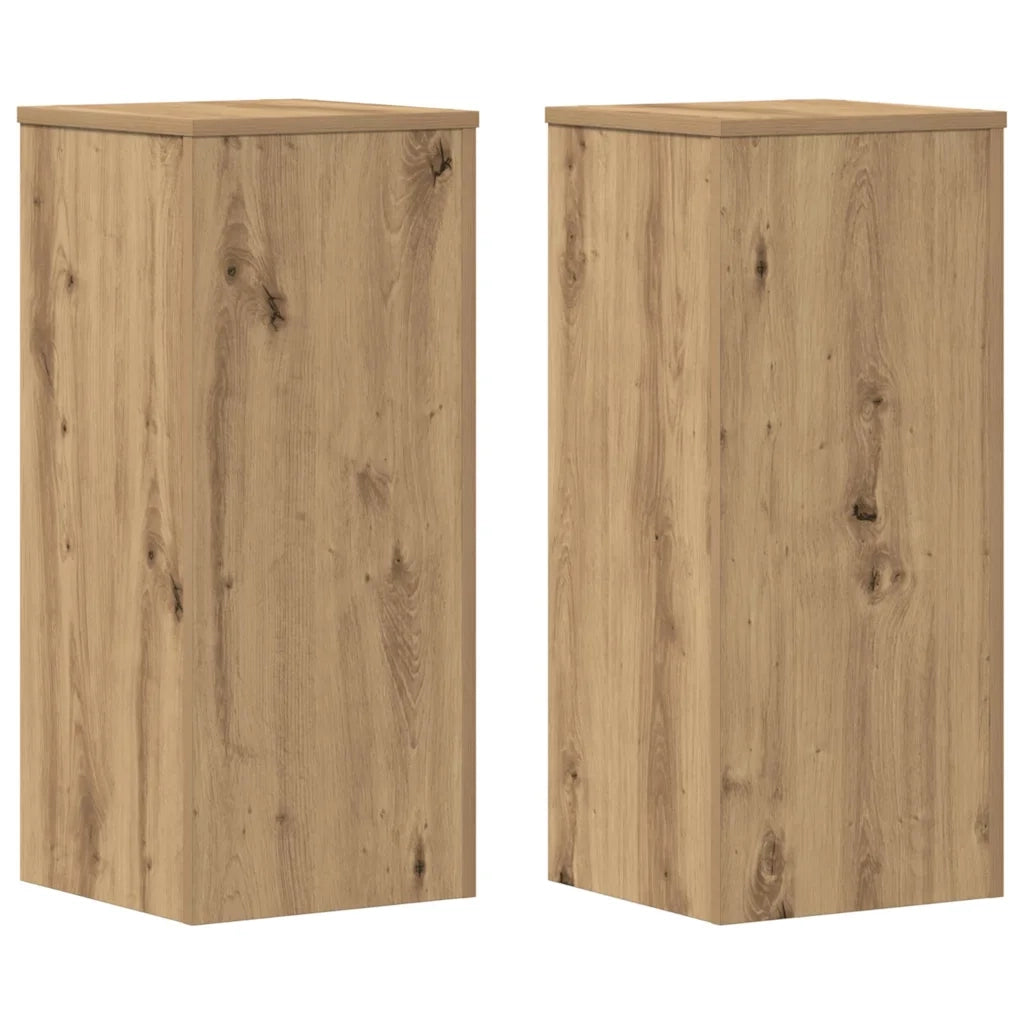 Supporti per piante | Sostegno per piante 2 pz Rovere 30x30x70 cm in Multistrato