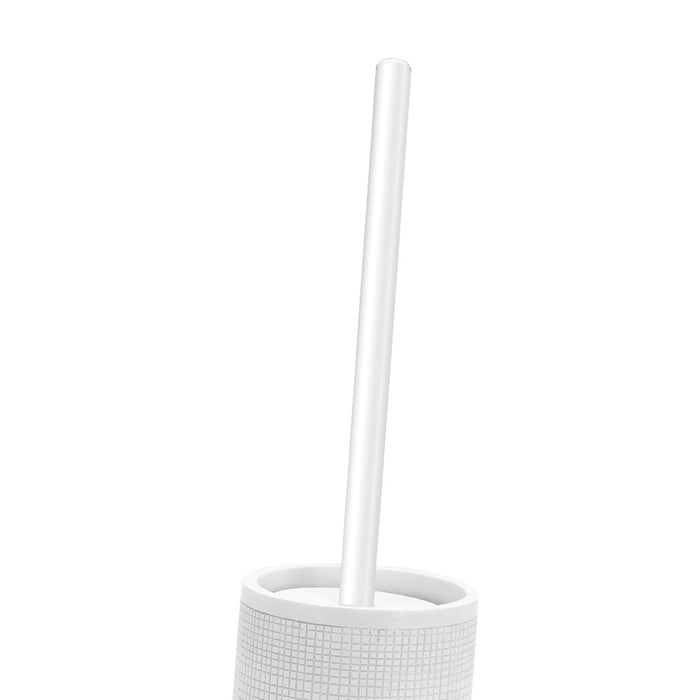 Porta scopino wc serie next bianco con lavorazione a quadretti, elegante e raffinato