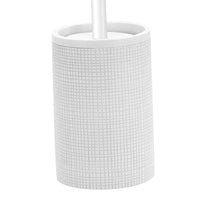 Porta scopino wc serie next bianco con lavorazione a quadretti, elegante e raffinato