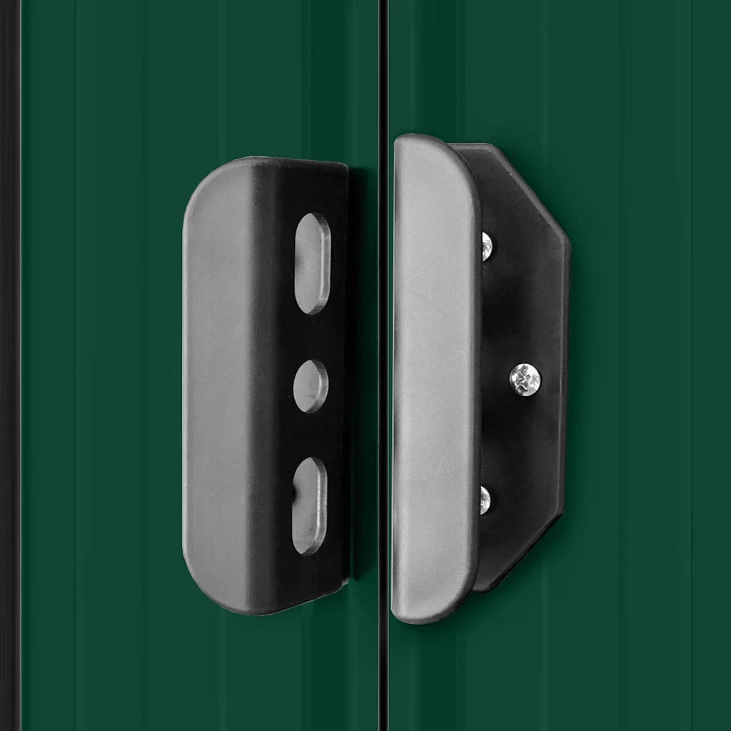 Casetta da Giardino 257x298x178 cm in Metallo Verde 143340