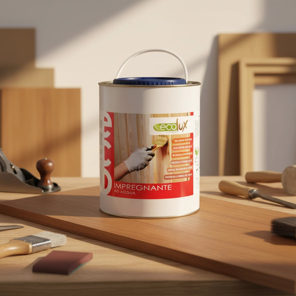 Ecolux impregnante fondo protettivo acrilico pigmentato teak per legno *** formato 2.5 lt, confezione 1