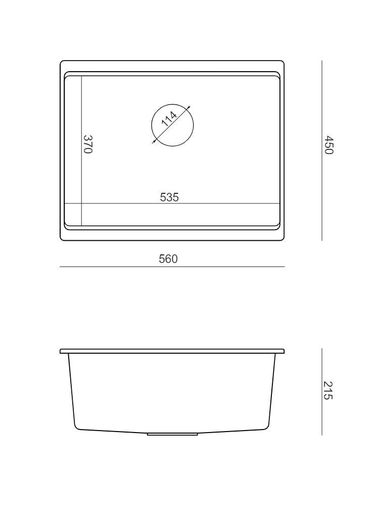 Lavello In Granito Logan 100 Black Metallic Acciaio
