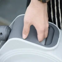 HOMCOM Avvolgitubo ad Aria Compressa, Tubo 15m+1.4m, Ø interno 3/8" (9.5 mm), 1/4" (6.35 mm) BSPT, Avvolgitubo Automatico Retrattabile, Grigio