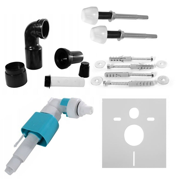 Supporto Set Da Incasso Per Vasi Wc Con Bottone H Black