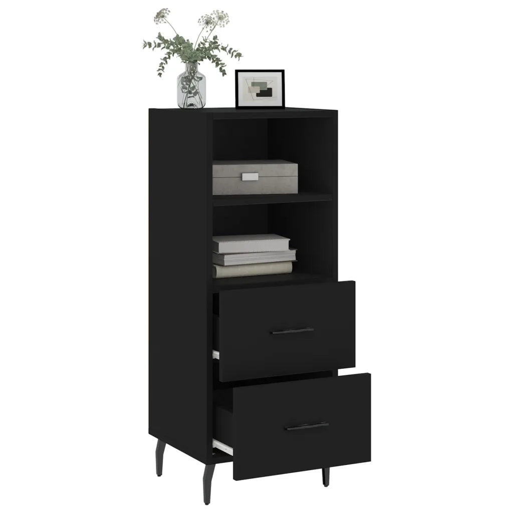 Credenza Nero 34,5x34x90 cm in Legno Multistrato 828685