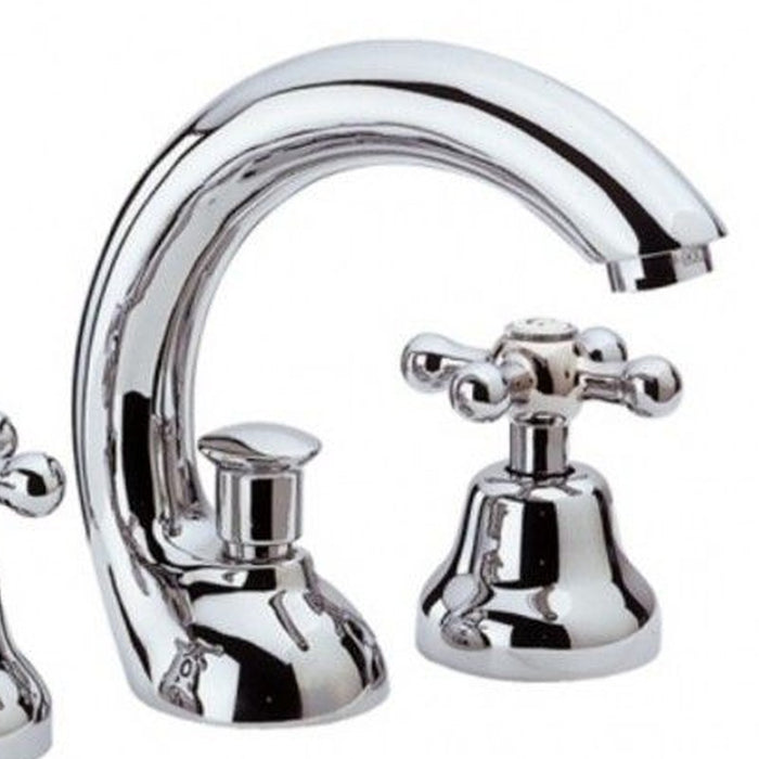 Rubinetto lavabo con bocca a c vitoni ceramici serie liberty