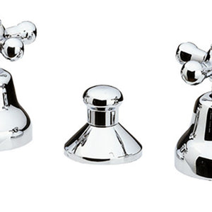 Rubinetto bidet con scarico automatico stile retro con vitoni ceramici - serie liberty