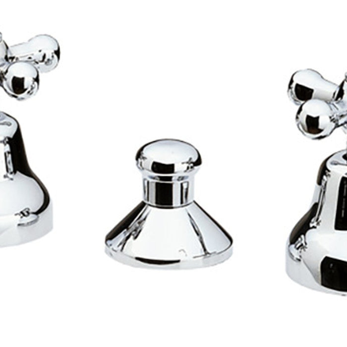 Rubinetto bidet con scarico automatico stile retro con vitoni ceramici - serie liberty