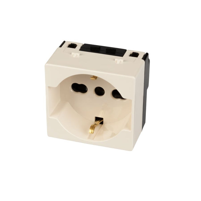 FRUTTO PRESA 10-16A (ITALIANO 10/16A 2P+T E TEDESCO 16A 2P+T TERRA LATERALE)