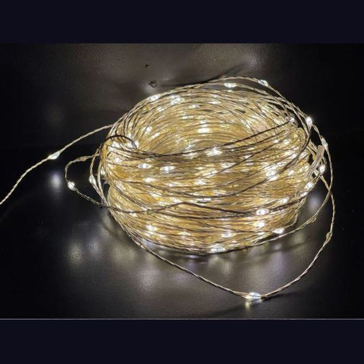 180 LED BIANCO CALDO FILO RAME 9 M GIOCHI IP44