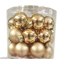 CILINDRO 24 SFERE VETRO ORO D.25 MM MET/MATT