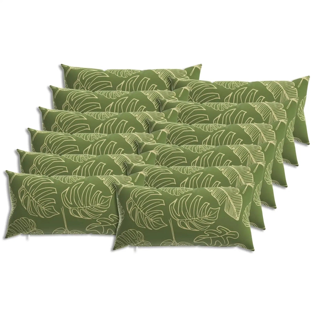 Federa 12 pcs HEERLEN Design a foglia 40 x 80 cm Poliestere 910038