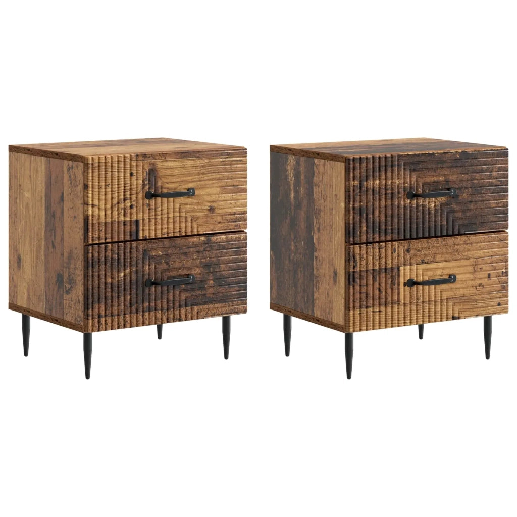 Armadio da Notte 2 pz Legno antico 43 x 34,5 x 47,5 cm 894772