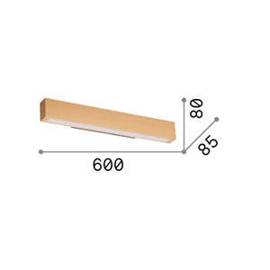 Applique Industrial-Minimal Craft Legno Marrone Led 18W 3000K Luce Calda