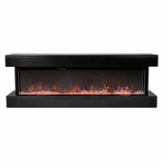 Tempo Style - Camino elettrico a parete e da incasso ALARO ULTRA+ | Stufa ventilata da 750W/1500W a basso consumo (Nero, 152cm)