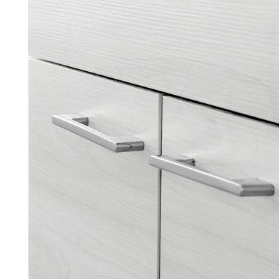 Mobile lavatoio 60x50 cm 2 ante bianco venato con vaschetta in resina