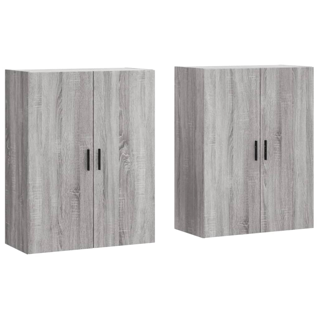Mobili a Parete 2 pz Grigio Sonoma 69,5x34x90 cmcod mxl 94135