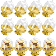 Mini palline per torta - 12 pezzi - Standard oro - Plastica - 5 x 5 x 7 cm