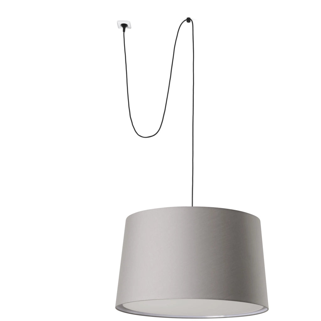 WINDSOR Lampada sospensione con spina nero/grigio