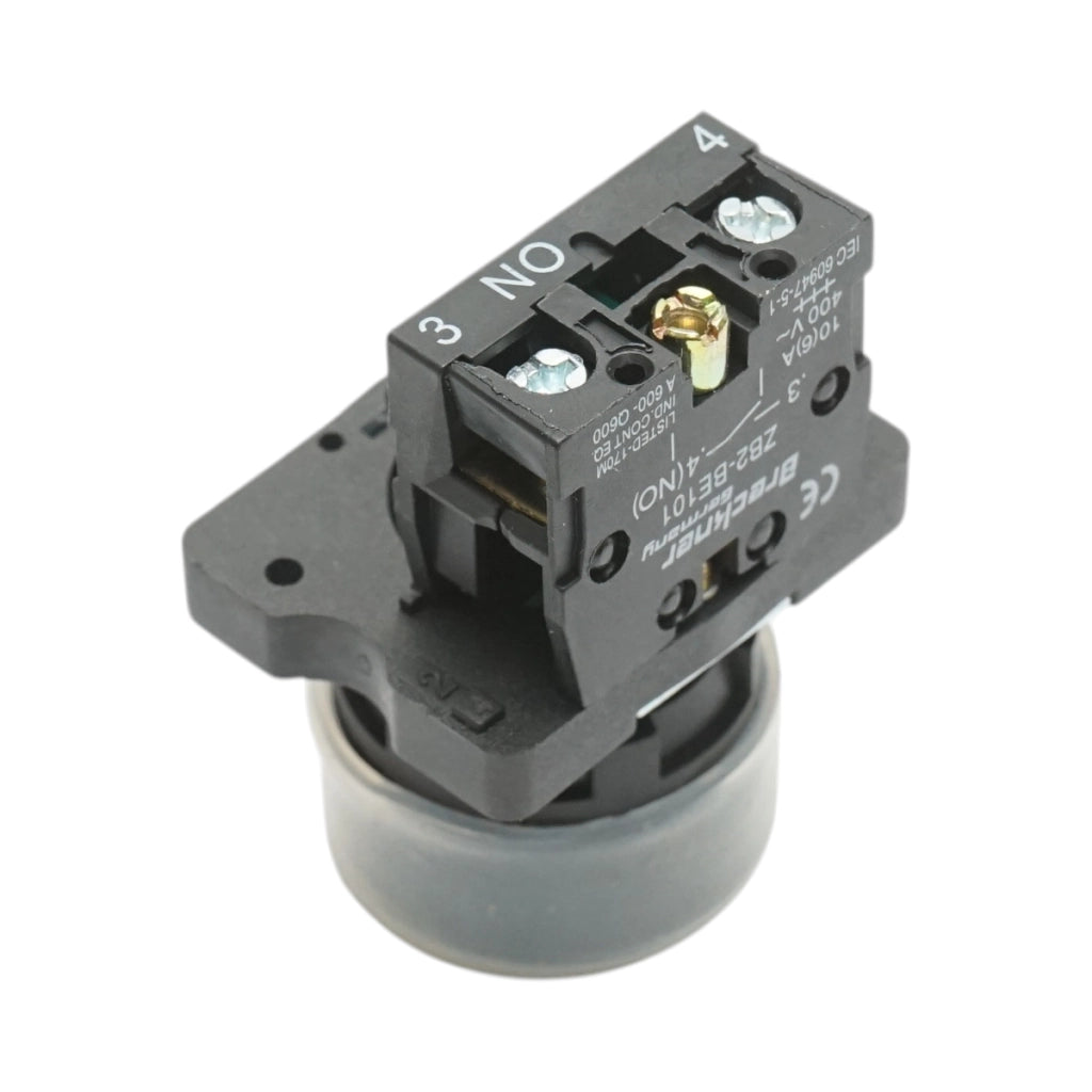Pulsante di comando con coperchio di protezione verde IP65, 1NO, 400V/10A, LAY5-EP31 Breckner Germany