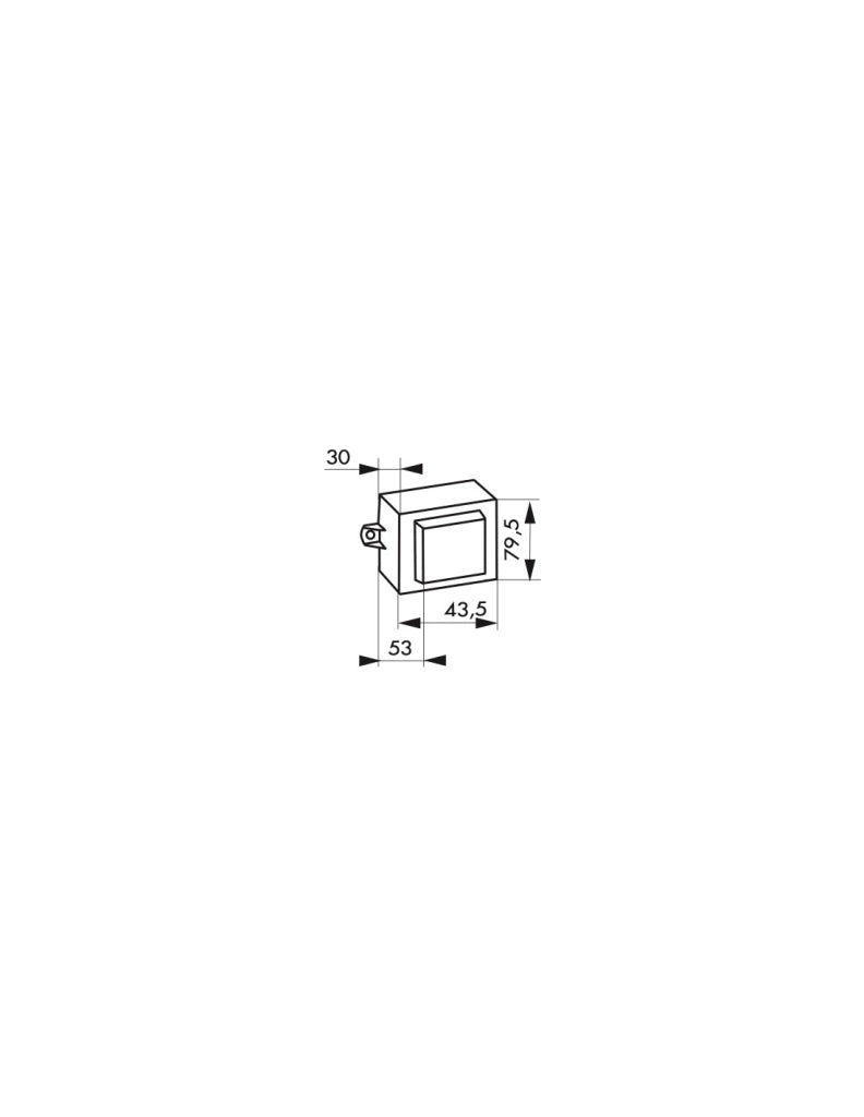 Trasformatore 220 - 12V impulso per serrature elettriche, guida DIN standard, grigio - THIRARD