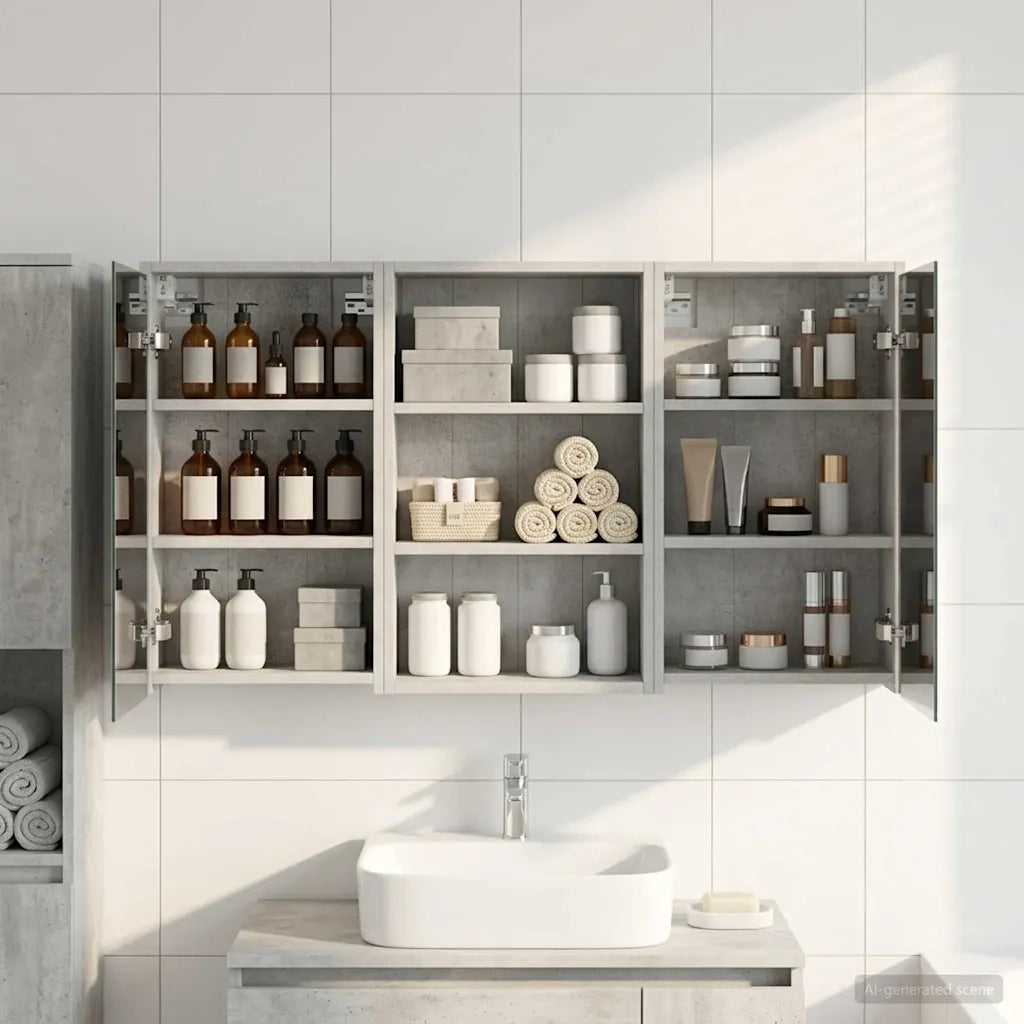 Set di Armadi da Bagno 3 pz 126 x 16 x 62.5 cm 3403827