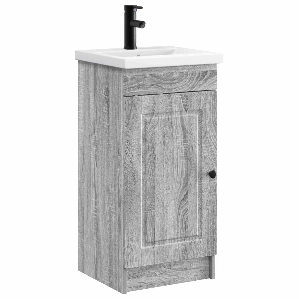 Mobile da bagno con lavabo Sonoma grigio 42 x 40 x 84,5 cm 890060