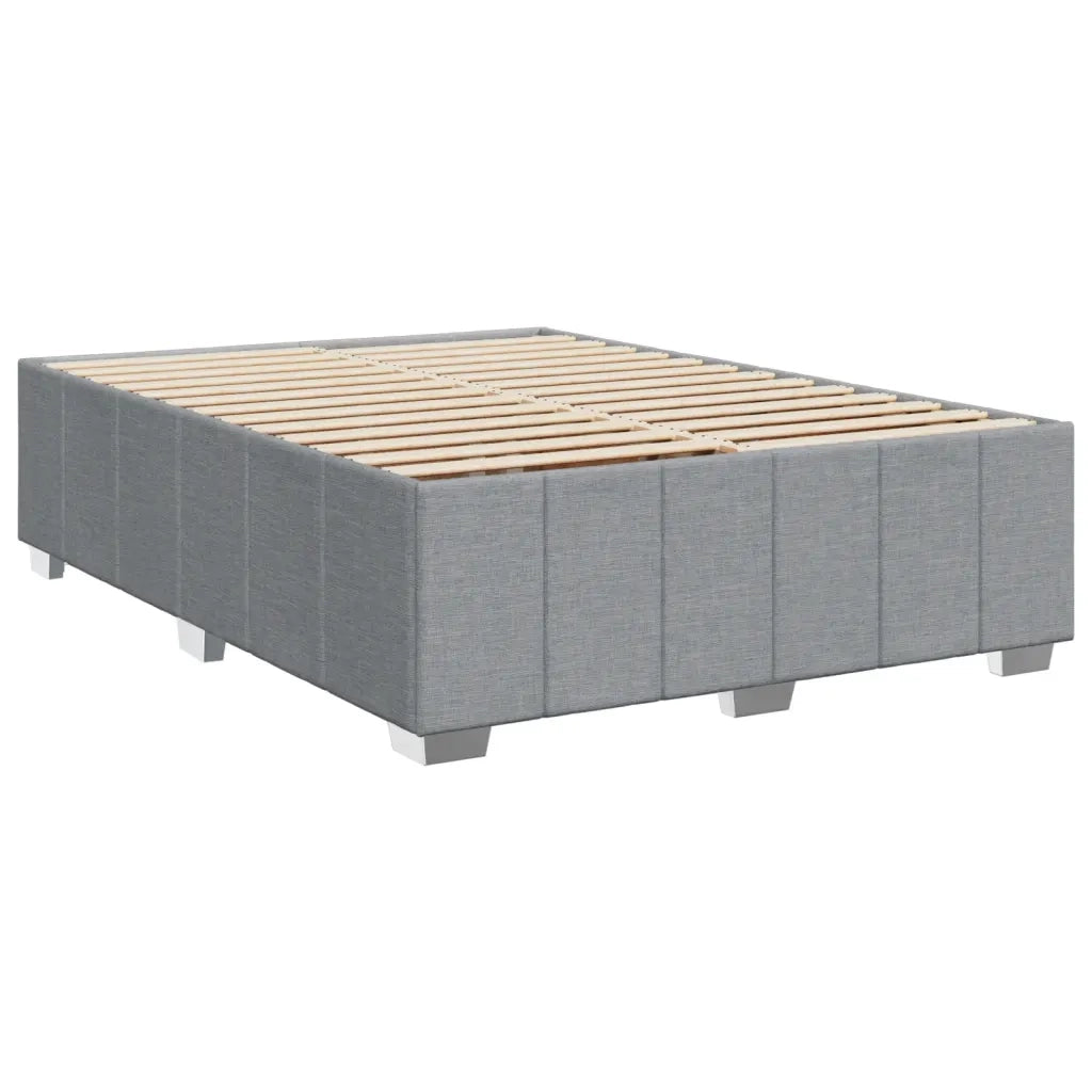 Giroletto a Molle con Materasso Grigio Chiaro 160x200cm Tessuto 3289433
