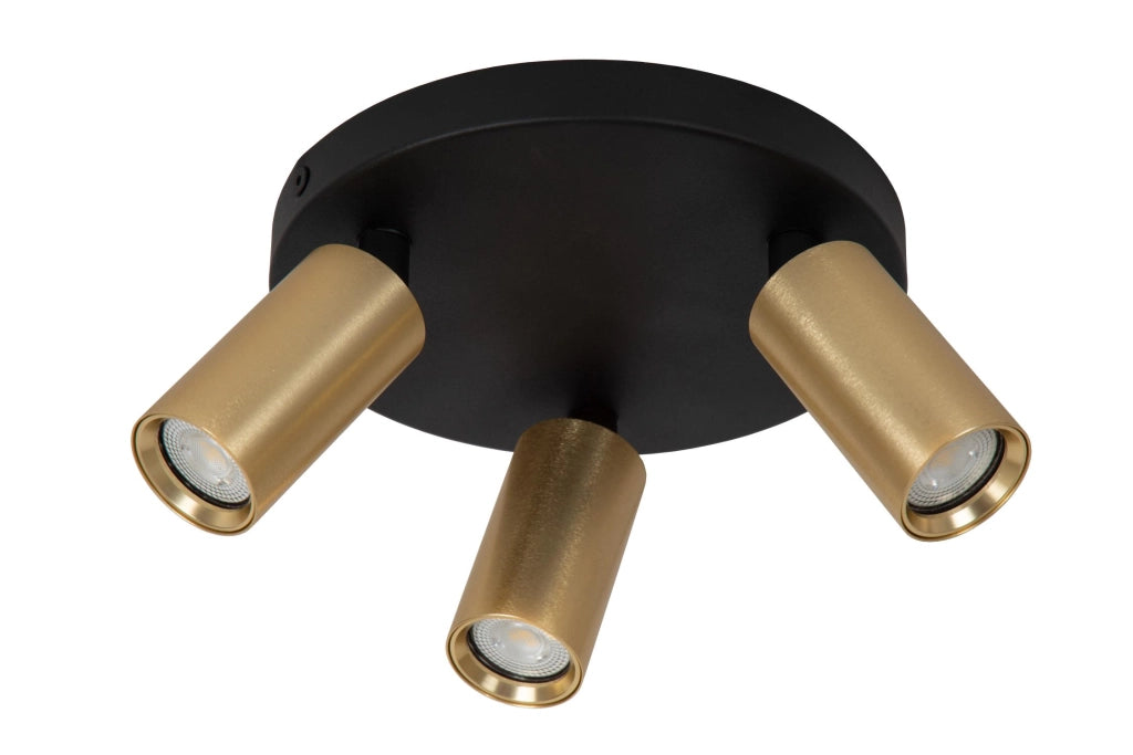 Faretto soffitto RITMO 3xMR11 oro nero alluminio