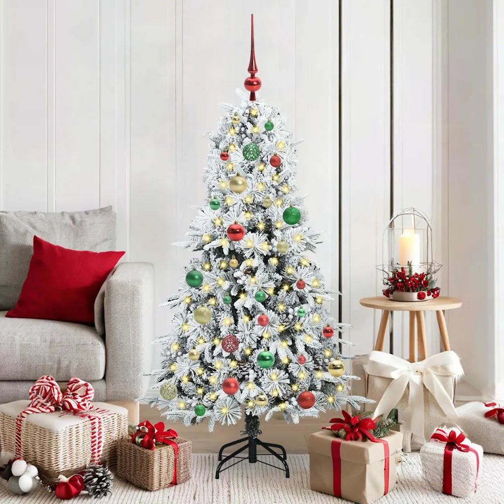 Albero di Natale Artificiale con Rami Pieghevoli Bianco 150 cm 3397479
