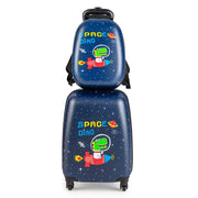 Set di valigie rotanti portatili leggeri con ruote per bambini, Set di bagagli a mano da viaggio Blu scuro-Bagagli e borse