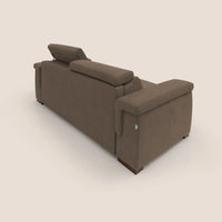 Divano Letto 3 Posti 240x100x95 cm in Tessuto Marrone