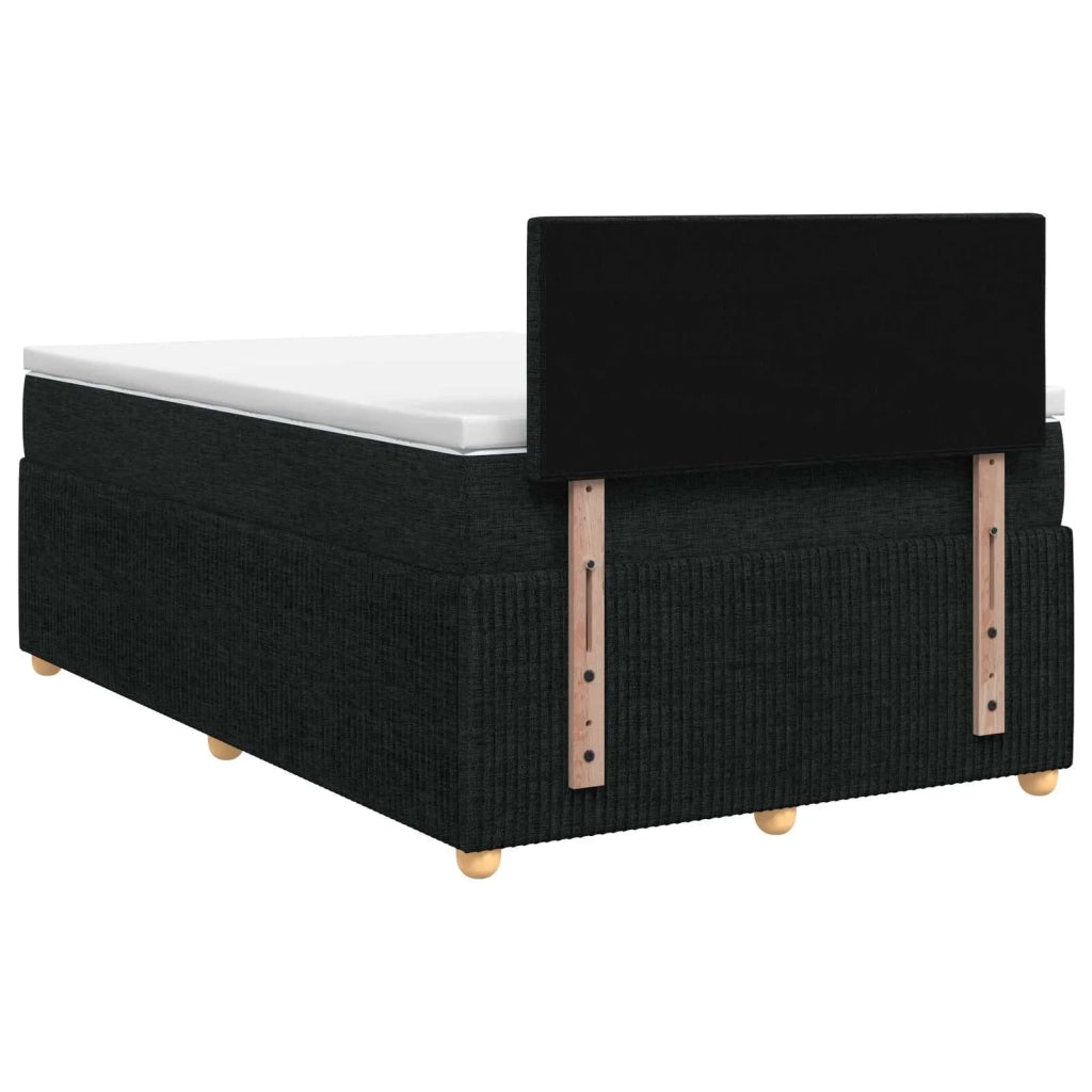 Letto box spring con materasso Nero 120 x 200 cm Tessuto 3451449