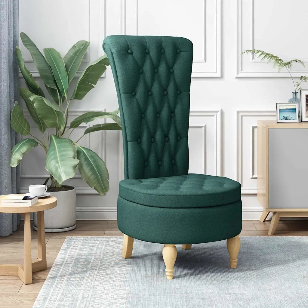 Divano Sedia-Poltrona Slipper Verde Scuro 56,5 x 70 x 110 cm Tessuto