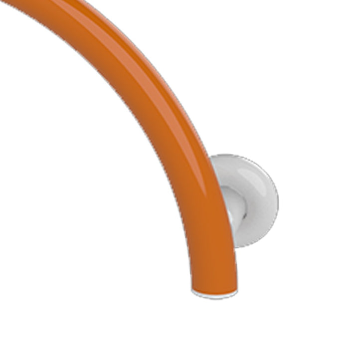 Maniglione vasca bagni disabili ed anziani arancio a mezzaluna tondo goman