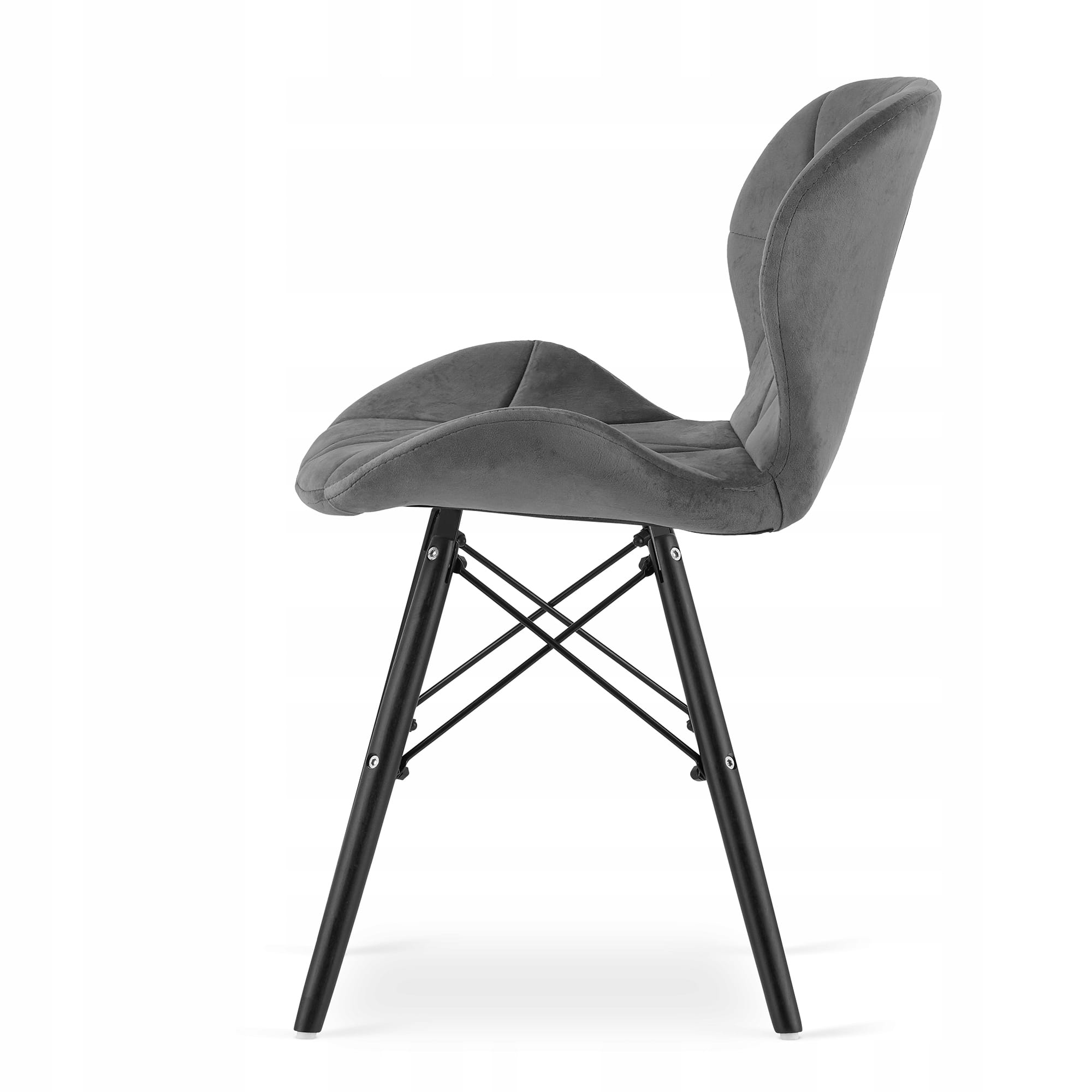 Set da tavolo rotondo in frassino VALORA KOVA 60 con 2 sedie grigie WAKO