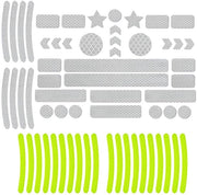 Tape riflettente per sicurezza - 62 stickers - Acqua resistente - Utilizzabile per veicoli, biciclette e caschi protettivi