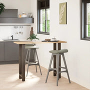 Gambe per tavolo da bar in acciaio naturale 2 pz 40x(100-101) cm in acciaio 4013339